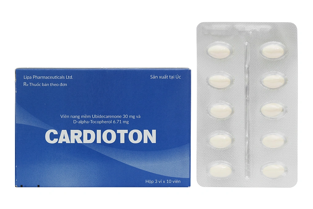 Cardioton trị thiểu năng tuần hoàn, thiếu máu ở tim (3 vỉ x 10 viên) - 