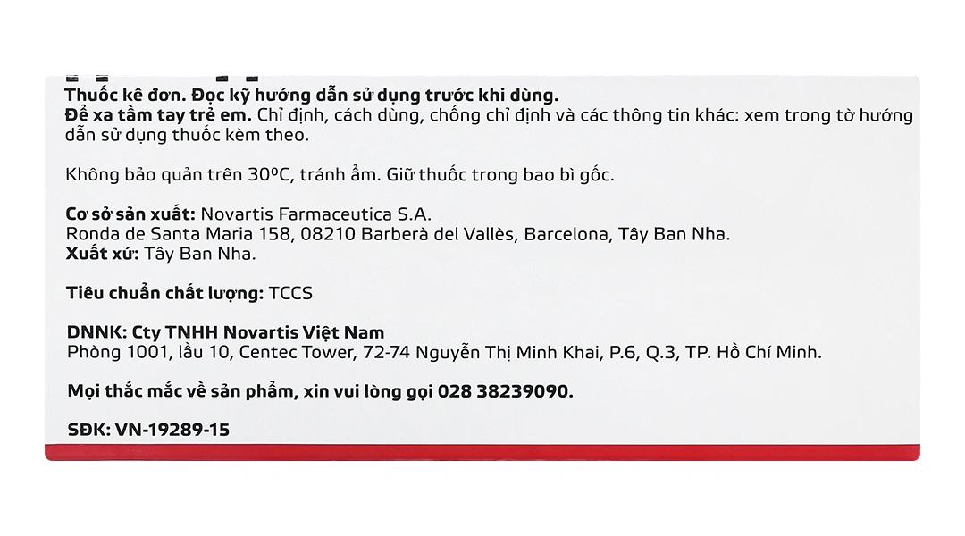 ExforgeHCT 5mg/160mg/12.5mg trị tăng huyết áp vô căn (4 vỉ x 7 viên) - 1