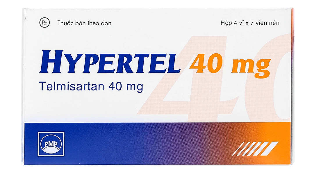 Hypertel 40mg trị tăng huyết áp vô căn (4 vỉ x 7 viên) - 1