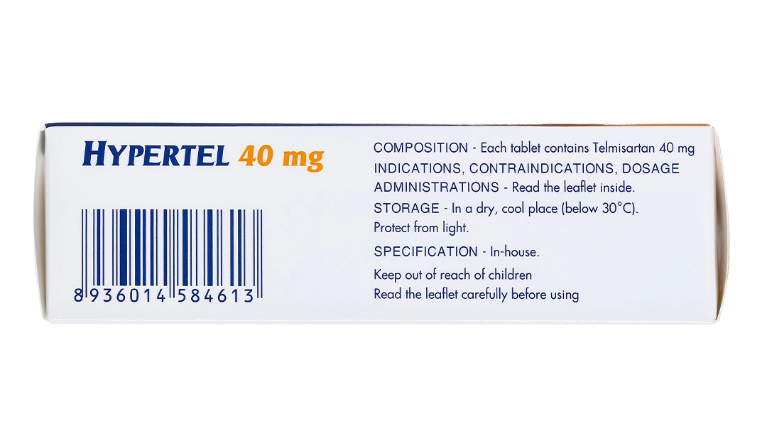 Hypertel 40mg trị tăng huyết áp vô căn (4 vỉ x 7 viên) - 4