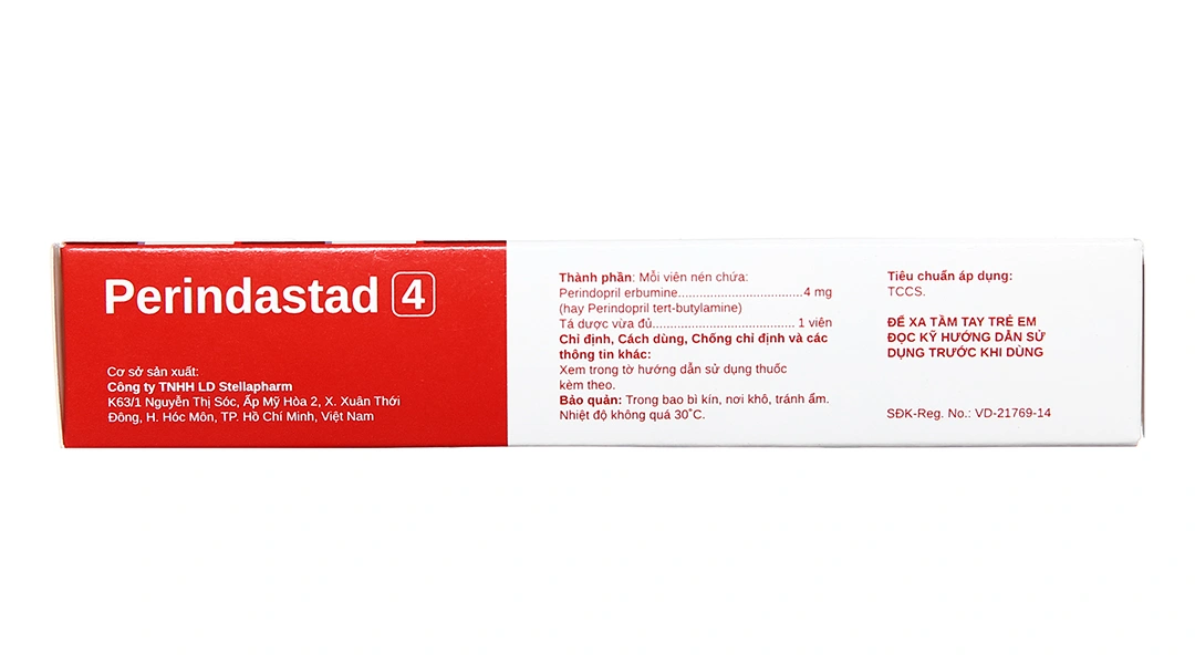Perindastad 4 trị tăng huyết áp, suy tim (1 vỉ x 30 viên) - 2