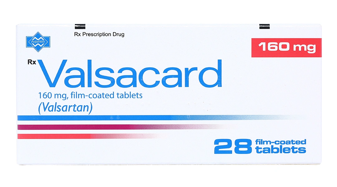Valsacard 160mg trị tăng huyết áp, suy tim (4 vỉ x 7 viên) - 1