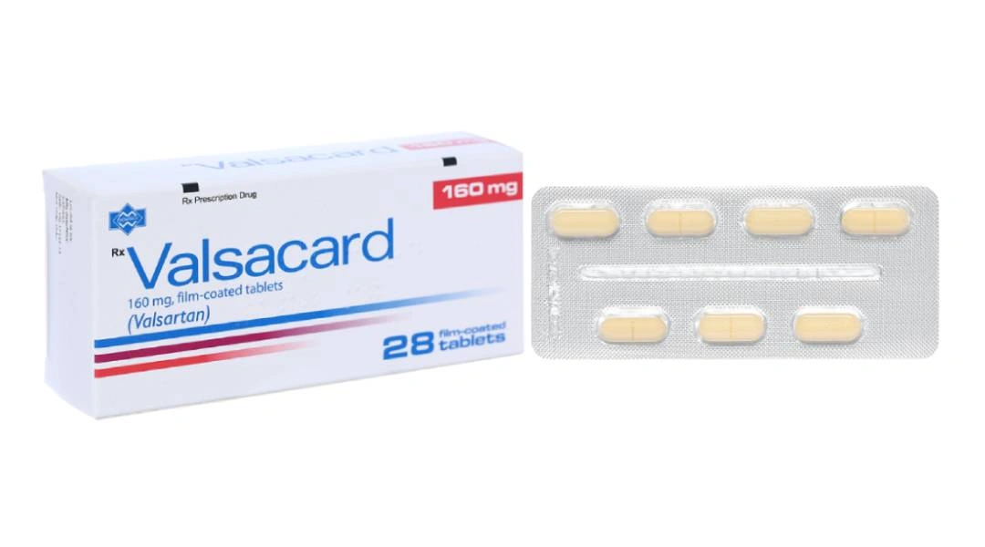Valsacard 160mg trị tăng huyết áp, suy tim (4 vỉ x 7 viên) - 