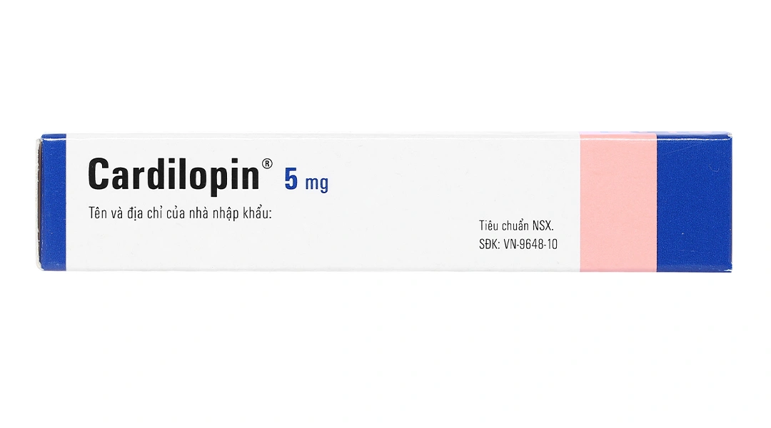 Cardilopin 5mg trị tăng huyết áp, đau thắt ngực (3 vỉ x 10 viên) - 3