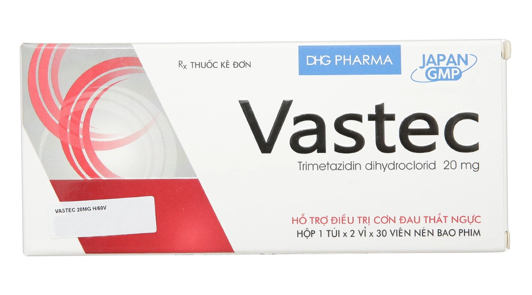 Vastec 20mg hỗ trợ trị đau thắt ngực (2 vỉ x 30 viên) - 1