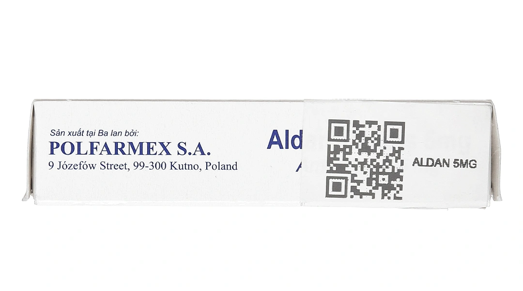 Aldan Tablets 5mg trị tăng huyết áp, dự phòng ở người đau thắt ngực (3 vỉ x 10 viên) - 3