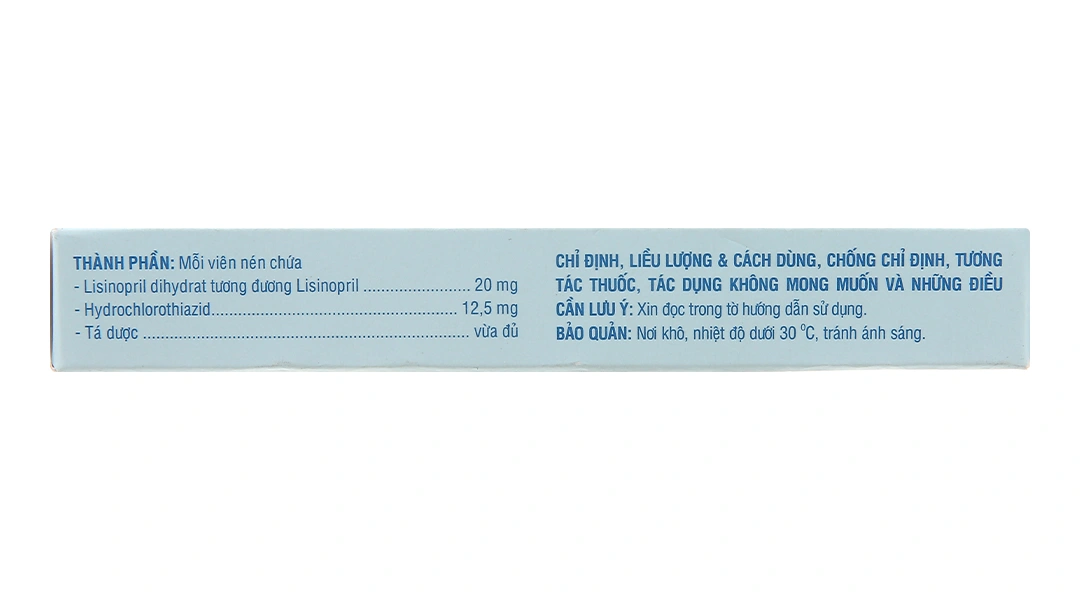 Dorotril - H 20mg/12.5mg trị tăng huyết áp (2 vỉ x 14 viên) - 1