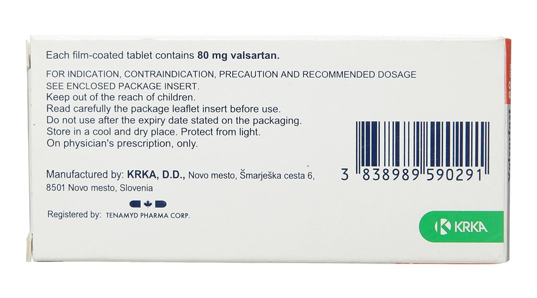 Valsarfast 80mg trị tăng huyết áp vô căn, nhồi máu cơ tim, suy tim (4 vỉ x 7 viên) - 1