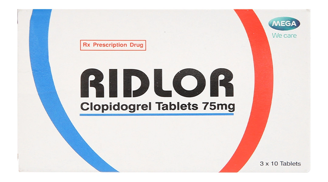 Ridlor 75mg thuốc trị rối loạn nghẽn mạch máu (3 vỉ x 10 viên) - 1