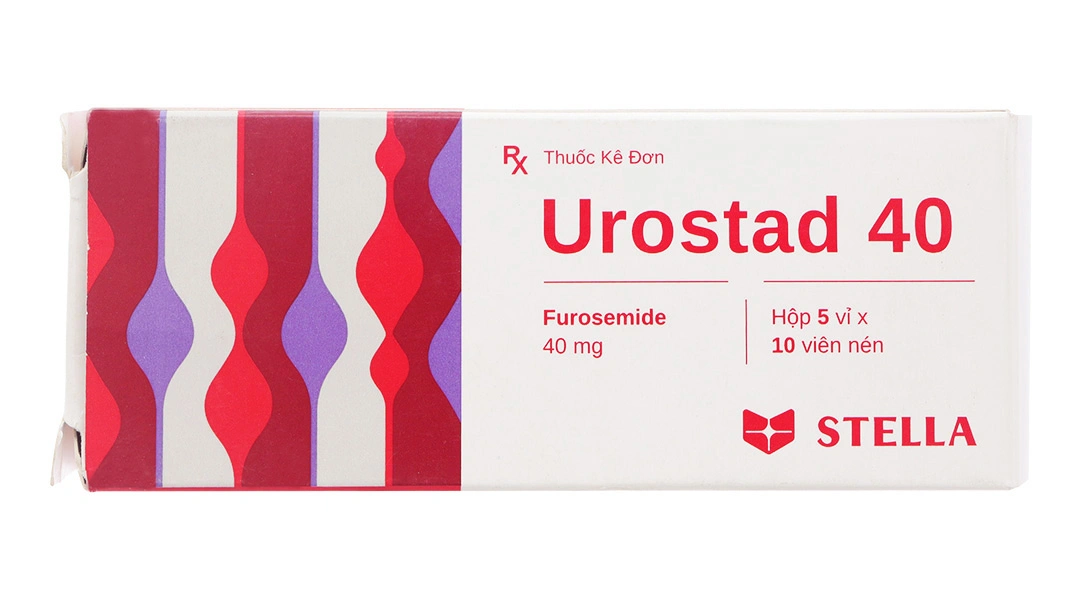 Urostad 40 trị phù phổi cấp, phù do tim, gan, thận (5 vỉ x 10 viên) - 1