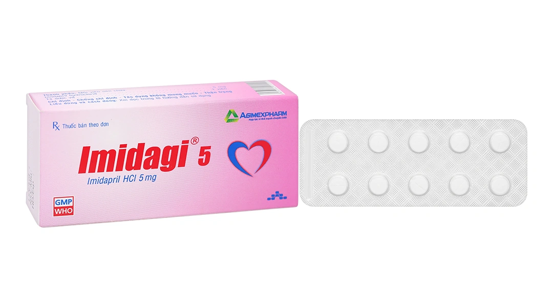 Imidagi 5 mg điều trị bệnh tăng huyết áp (3 vỉ x 10 viên) - 