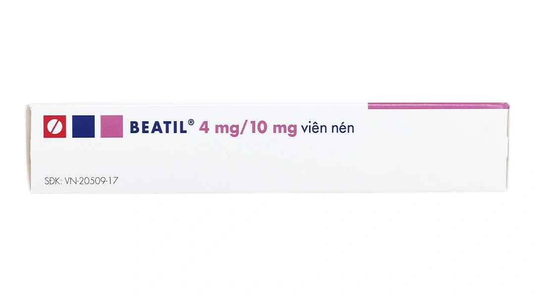 Beatil 4mg/10mg trị tăng huyết áp vô căn, bệnh mạch vành ổn định (3 vỉ x 10 viên) - 3