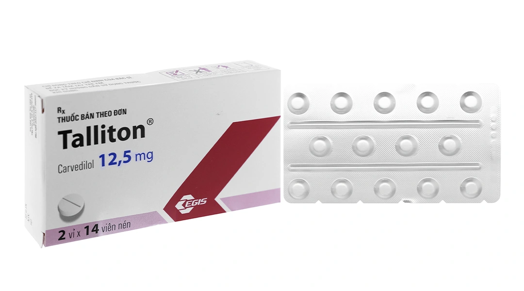 Talliton 12.5mg trị tăng huyết áp, suy tim (2 vỉ x 14 viên) - 