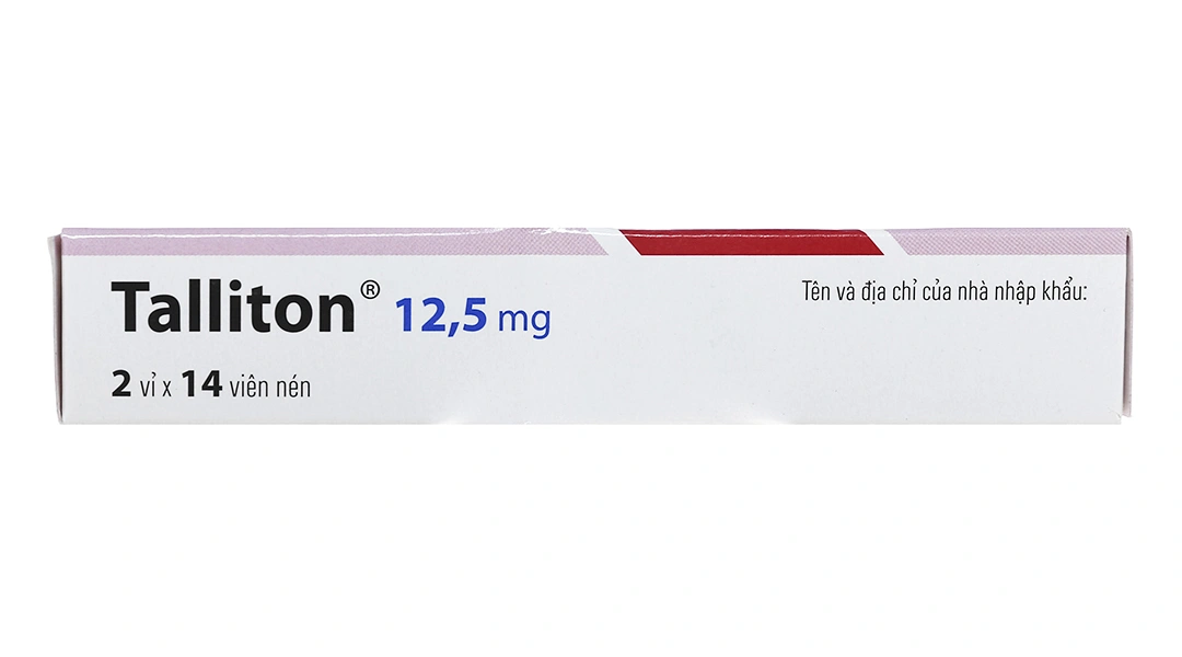 Talliton 12.5mg trị tăng huyết áp, suy tim (2 vỉ x 14 viên) - 3