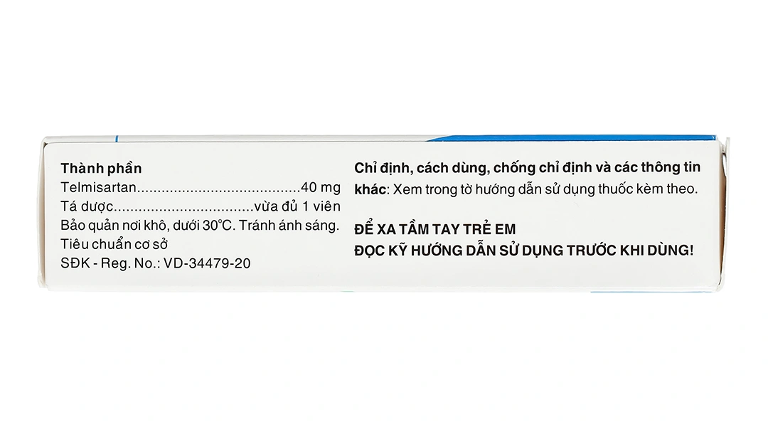 Mibetel 40mg trị tăng huyết áp (3 vỉ x 10 viên) - 3