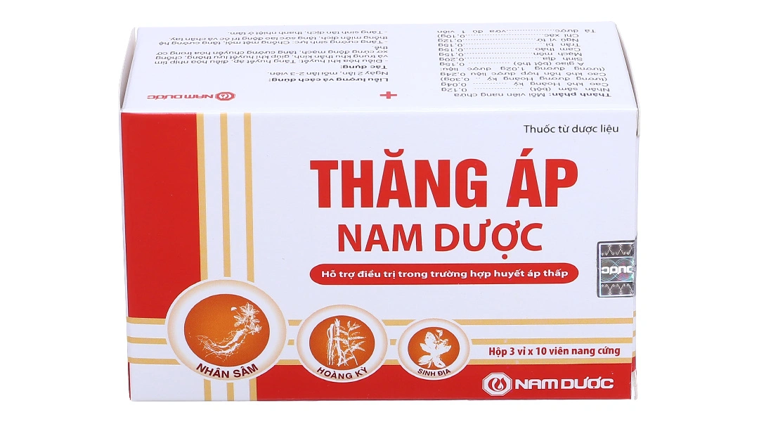 Thăng Áp Nam Dược hỗ trợ điều trị huyết áp thấp (3 vỉ x 10 viên) - 1