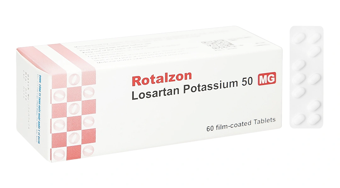 Rotalzon 50mg trị tăng huyết áp (6 vỉ x 10 viên) - 