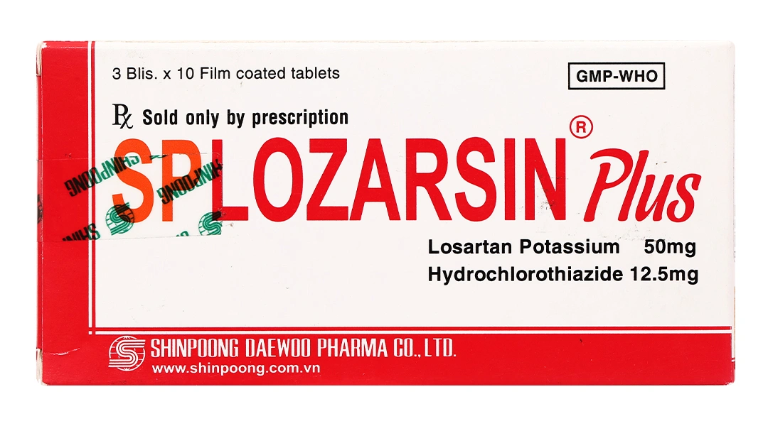 Splozarsin Plus trị tăng huyết áp (3 vỉ x 10 viên) - 1