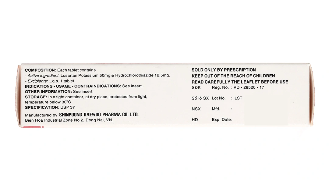 Splozarsin Plus trị tăng huyết áp (3 vỉ x 10 viên) - 3