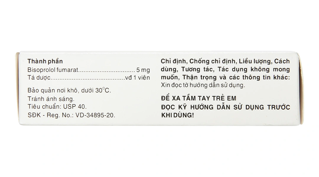 Bihasal 5 trị tăng huyết áp, đau thắt ngực (5 vỉ x 10 viên) - 2