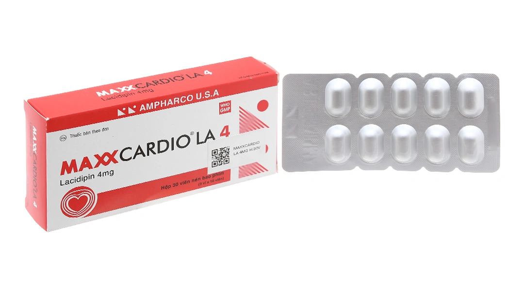 Maxxcardio LA 4 trị tăng huyết áp (3 vỉ x 10 viên) - 