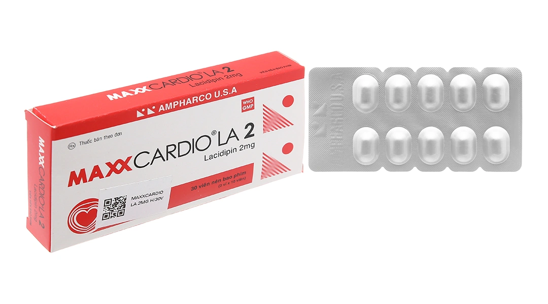 Maxxcardio LA 2 trị tăng huyết áp (3 vỉ x 10 viên) - 