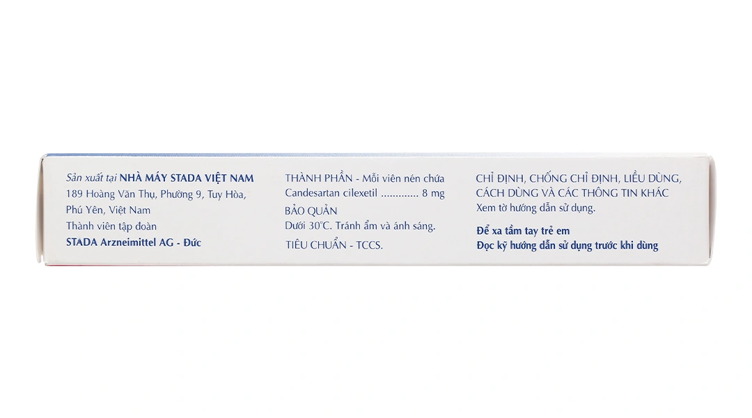 Candesartan Stada 8mg trị tăng huyết áp, suy tim (2 vỉ x 14 viên) - 2