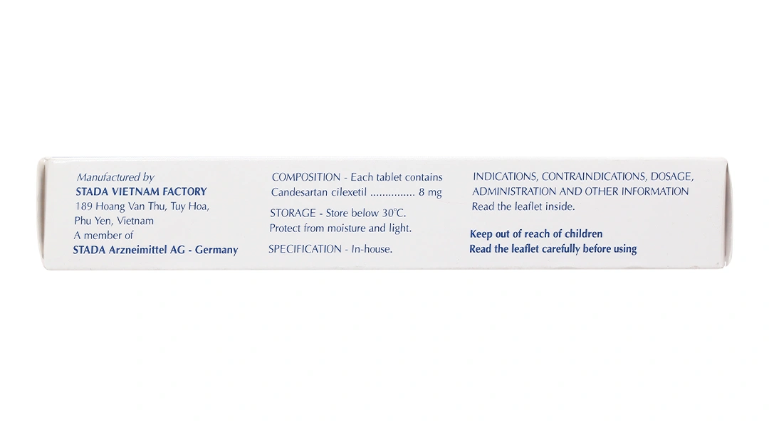 Candesartan Stada 8mg trị tăng huyết áp, suy tim (2 vỉ x 14 viên) - 3