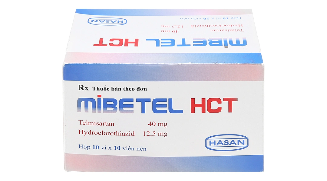 Mibetel HCT 40mg/12.5mg trị tăng huyết áp (10 vỉ x 10 viên) - 1