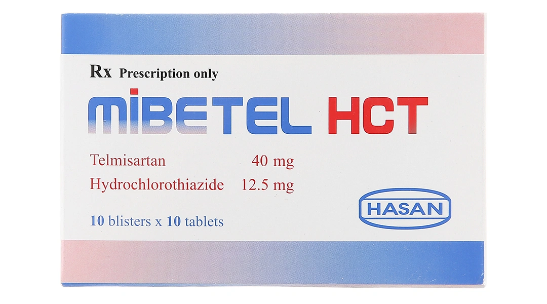 Mibetel HCT 40mg/12.5mg trị tăng huyết áp (10 vỉ x 10 viên) - 2
