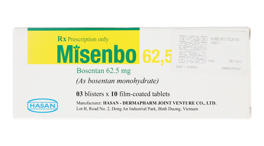 Misenbo 62.5 trị tăng huyết áp (3 vỉ x 10 viên) - 2