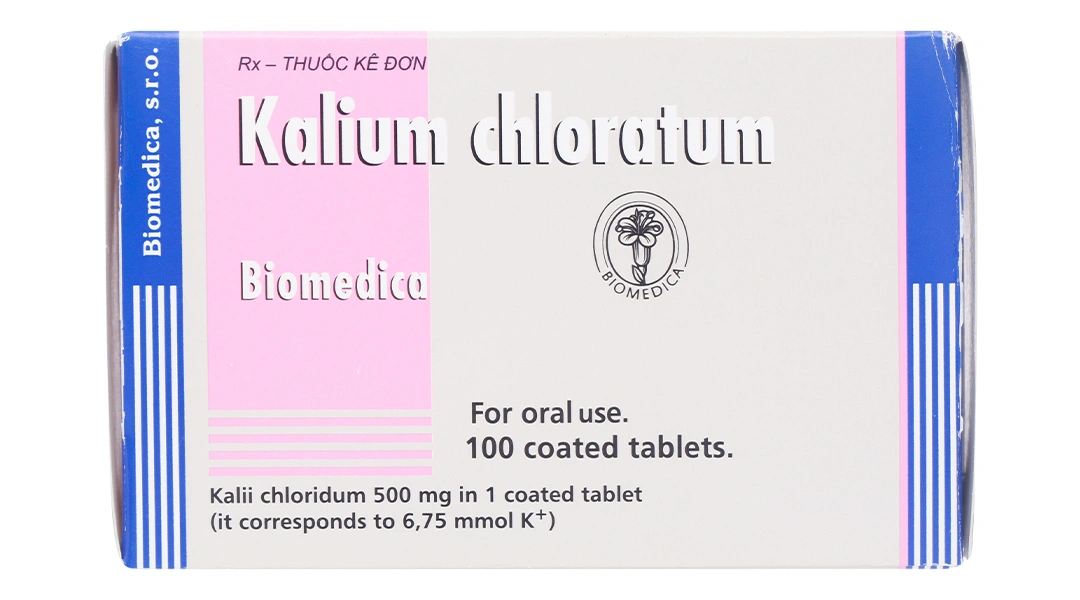 Kalium Chloratum 500mg phòng và trị thiếu kali (10 vỉ x 10 viên) - 1