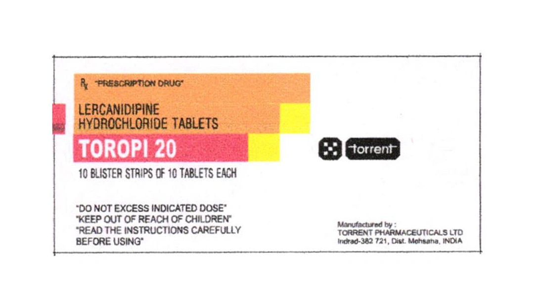 Toropi Torrent 20mg trị tăng huyết áp (10 vỉ x 10 viên) - 