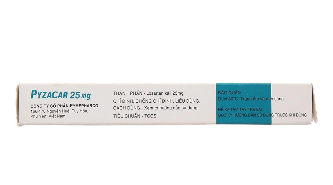 Pyzacar 25mg trị tăng huyết áp, suy tim mạn tính (2 vỉ x 15 viên) - 3