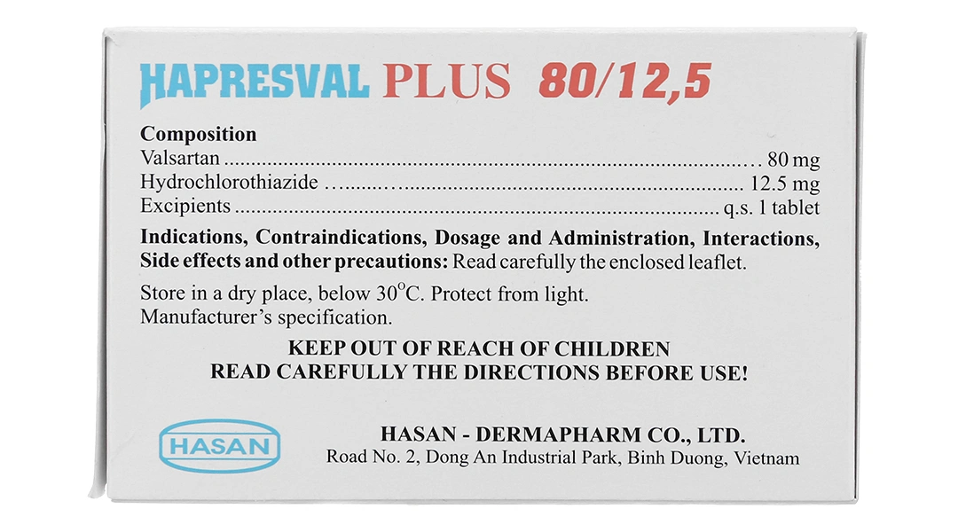 Hapresval Plus 80/12.5 trị tăng huyết áp (10 vỉ x 10 viên) - 1