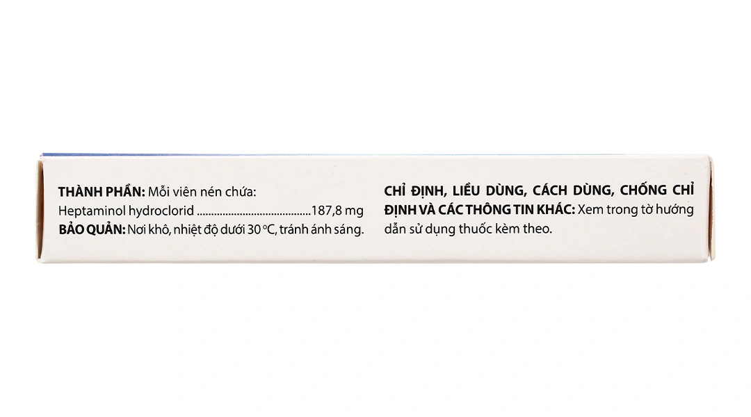 Heptaminol Domesco 187.8mg trị triệu chứng trong hạ huyết áp tư thế (2 vỉ x 10 viên) - 2
