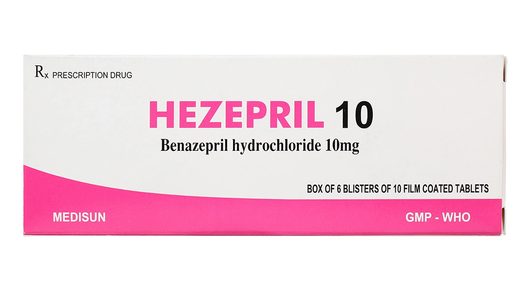 Hezepril 10 trị tăng huyết áp, suy tim sung huyết (6 vỉ x 10 viên) - 1