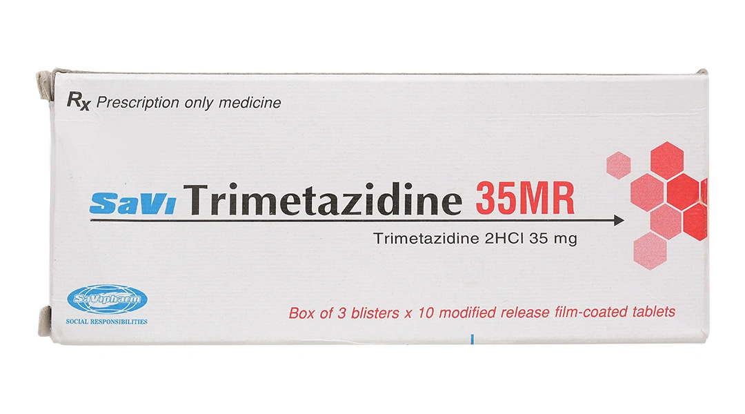 Savi Trimetazidine 35MR hỗ trợ điều trị triệu chứng bệnh đau thắt ngực (3 vỉ x 10 viên) - 1