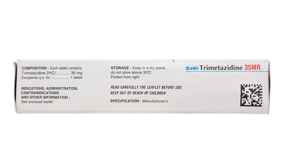 Savi Trimetazidine 35MR hỗ trợ điều trị triệu chứng bệnh đau thắt ngực (3 vỉ x 10 viên) - 2