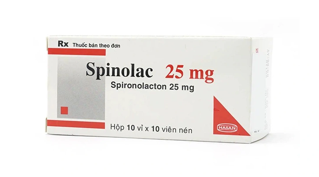 Spinolac 25mg Hasan trị phù do suy tim sung huyết (10 vỉ x 10 viên) - 