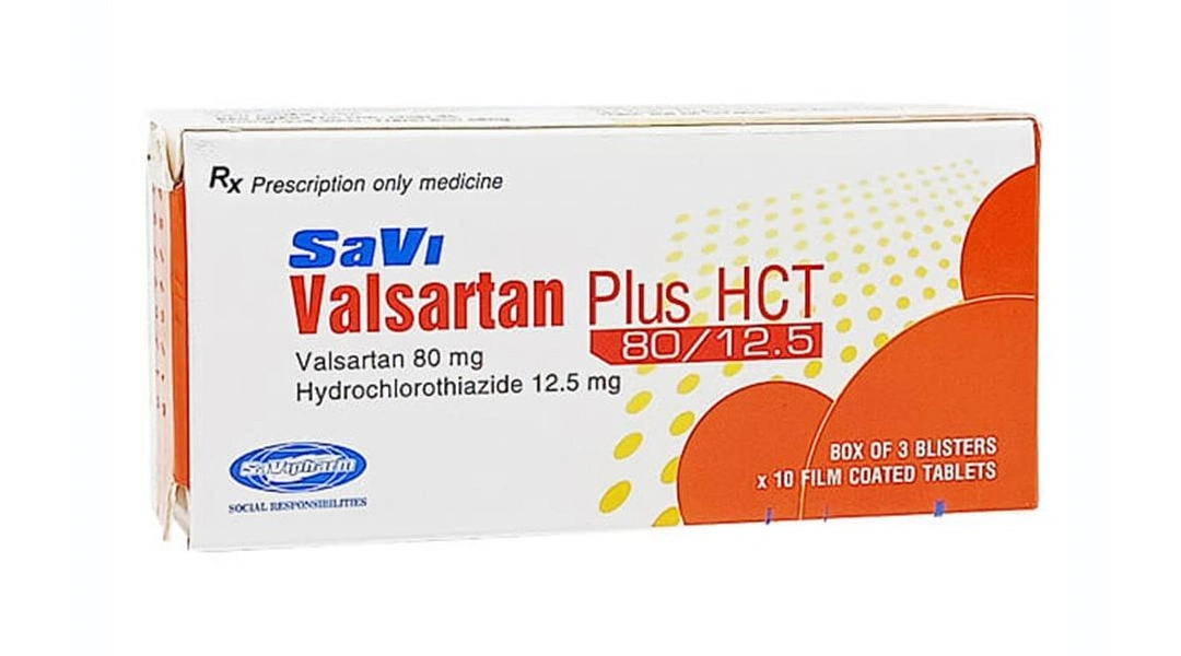 SaVi Valsartan Plus HCT 80/12.5 trị tăng huyết áp (3 vỉ x 10 viên) - 