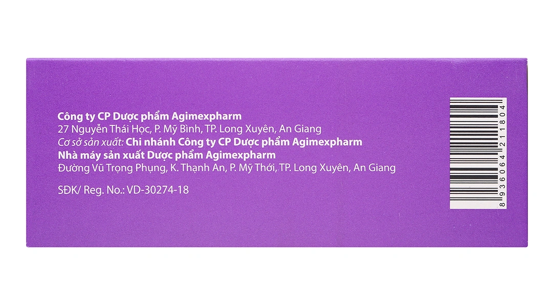 Agimstan-H 80/25 Agimexpharm trị tăng huyết áp vô căn (4 vỉ x 7 viên) - 3
