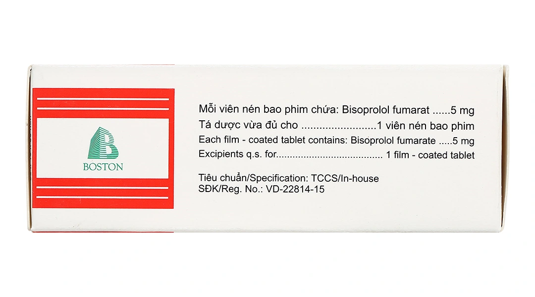 Bisoboston 5 trị tăng huyết áp, đau thắt ngực (5 vỉ x 10 viên) - 2