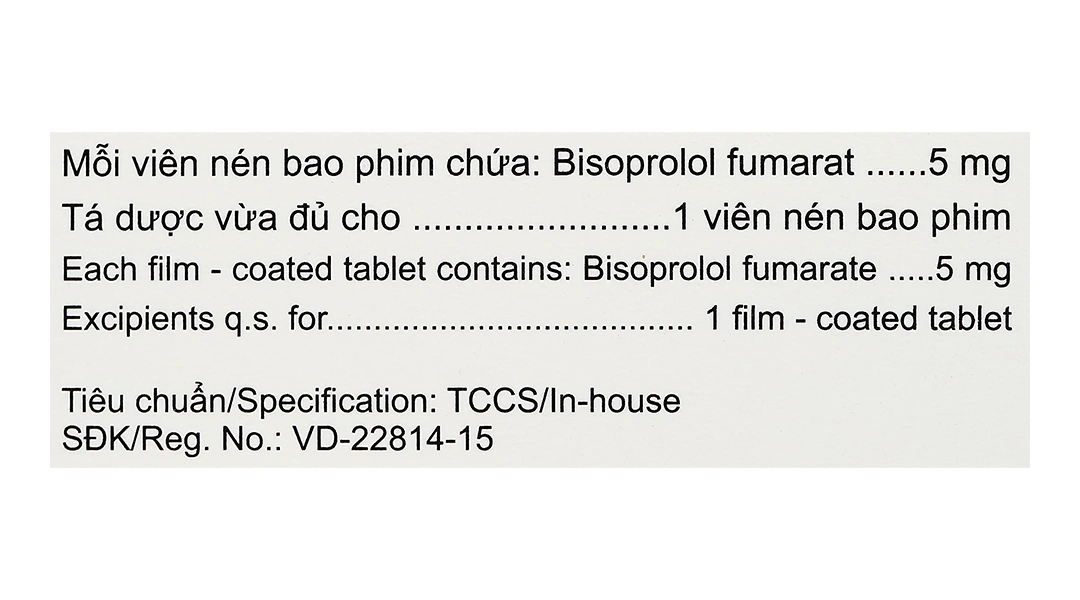Bisoboston 5 trị tăng huyết áp, đau thắt ngực (5 vỉ x 10 viên) - 4
