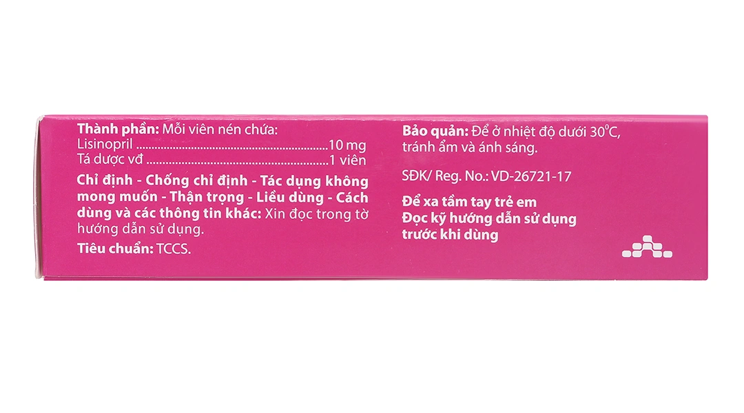 Agimlisin 10mg trị tăng huyết áp, suy tim, bệnh thận do đái tháo đường (3 vỉ x 10 viên) - 2