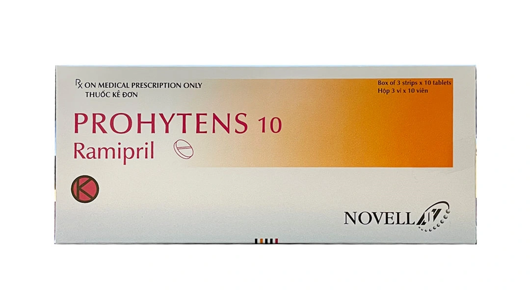 Prohytens 10mg trị tăng huyết áp, suy tim (3 vỉ x 10 viên) - 