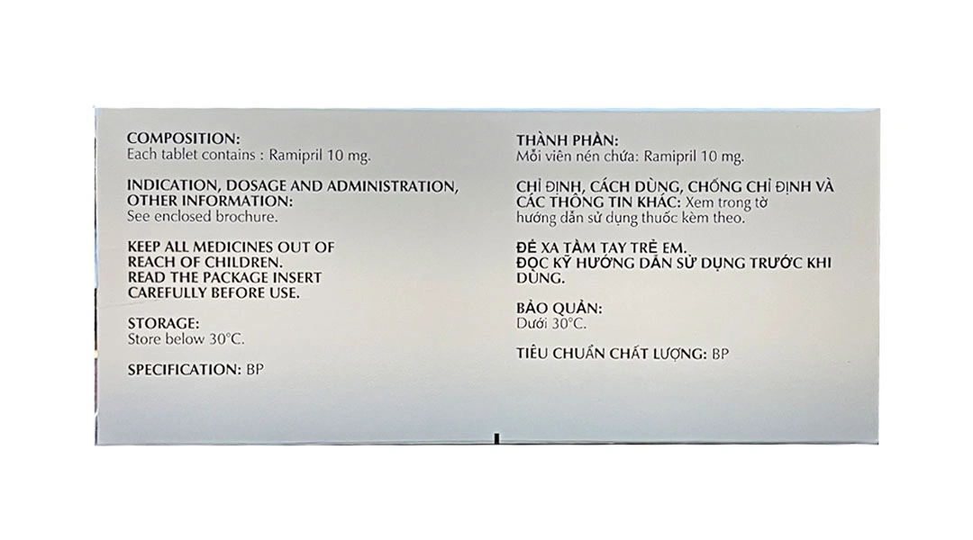 Prohytens 10mg trị tăng huyết áp, suy tim (3 vỉ x 10 viên) - 1