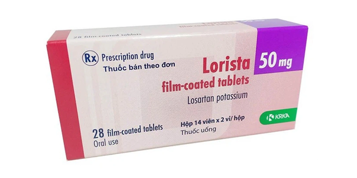 Lorista 50mg điều trị tăng huyết áp (2 vỉ x 14 viên) - 