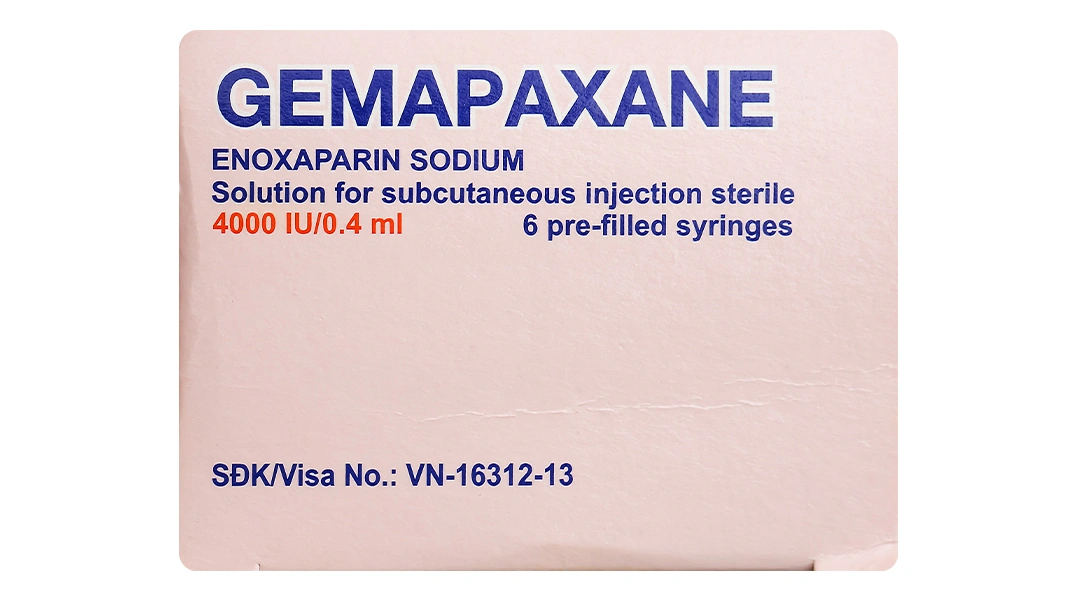 Dung dịch tiêm Gemapaxane 4000 UI/0,4 ml dự phòng, trị huyết khối (6 bơm tiêm x 0,4 ml) - 4