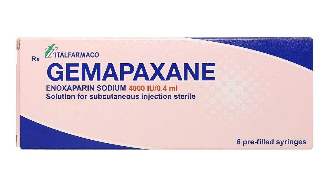 Dung dịch tiêm Gemapaxane 4000 UI/0,4 ml dự phòng, trị huyết khối (6 bơm tiêm x 0,4 ml) - 1